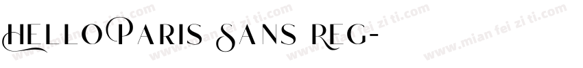 Hello Paris Sans Reg字体转换